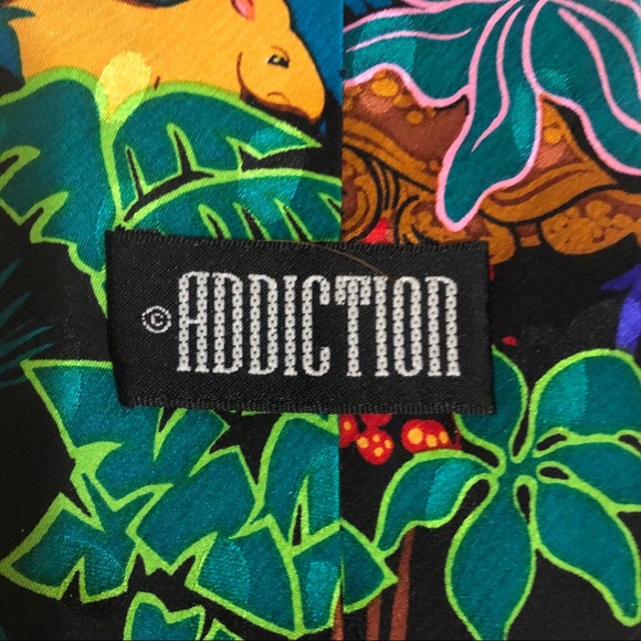 Addiction men’s tie 100% silk hand made in Korea - Picture 3 of 8